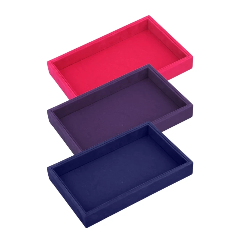 

Versatile Jewelry Storage Case Stackable Trays Velvets Jewellery Display Box 28TF