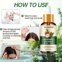 Huile essentielle de romarin et d'huile de noix de coco pour améliorer la perte de cheveux et nourrir, renforcer les racines des cheveux, traitement du cuir chevelu, soins capillaires 3