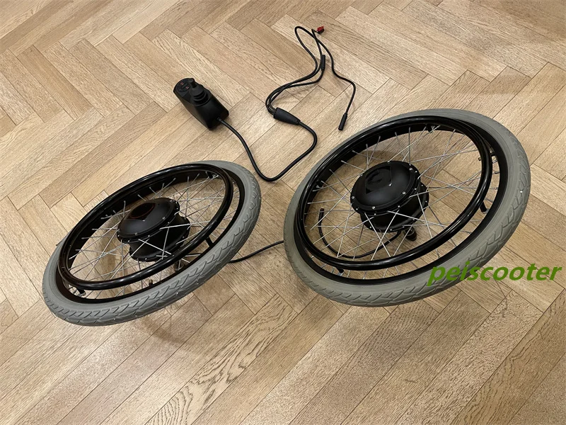 22 inch tyre brushless gear electric wheelchair robot hub wheel motor has electromagnetic brake and joystick controller phub-SM2