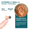 JINGHAO Rechargeable Hearing Aids Invisible In-Ear Sound Enhancer Elderly Hearing Amplifier Gift 2