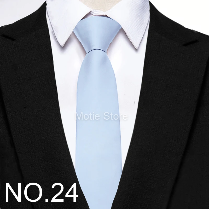 Herren-Krawatten, 6 cm, klassisches Polyester, handgefertigt, schmale Krawatte für Hochzeit, lässige Krawatten, Anzüge, einfarbiger Druck, Krawatte, Geschenk – Detail 23