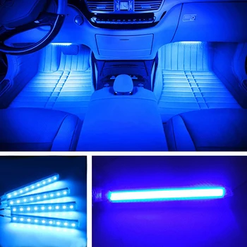 LED 바 자동차 인테리어 백라이트, 주변 무드 풋 라이트, 담배 라이터, 장식 분위기 램프, 자동차 액세서리, 12V