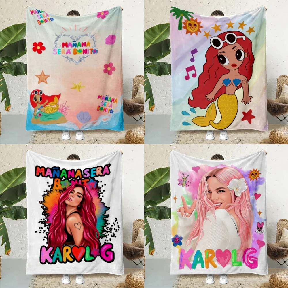 

Karol G Manana Sera Bonito Printed Blanket Picnic Blankets Warm Blanket Soft and Comfortable Blanket Home Travel Birthday Gift
