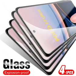 Clear Crystal 4-in-1 Protective Case with 9H Glass Screen Protectors for Poco F7U (1Piece)