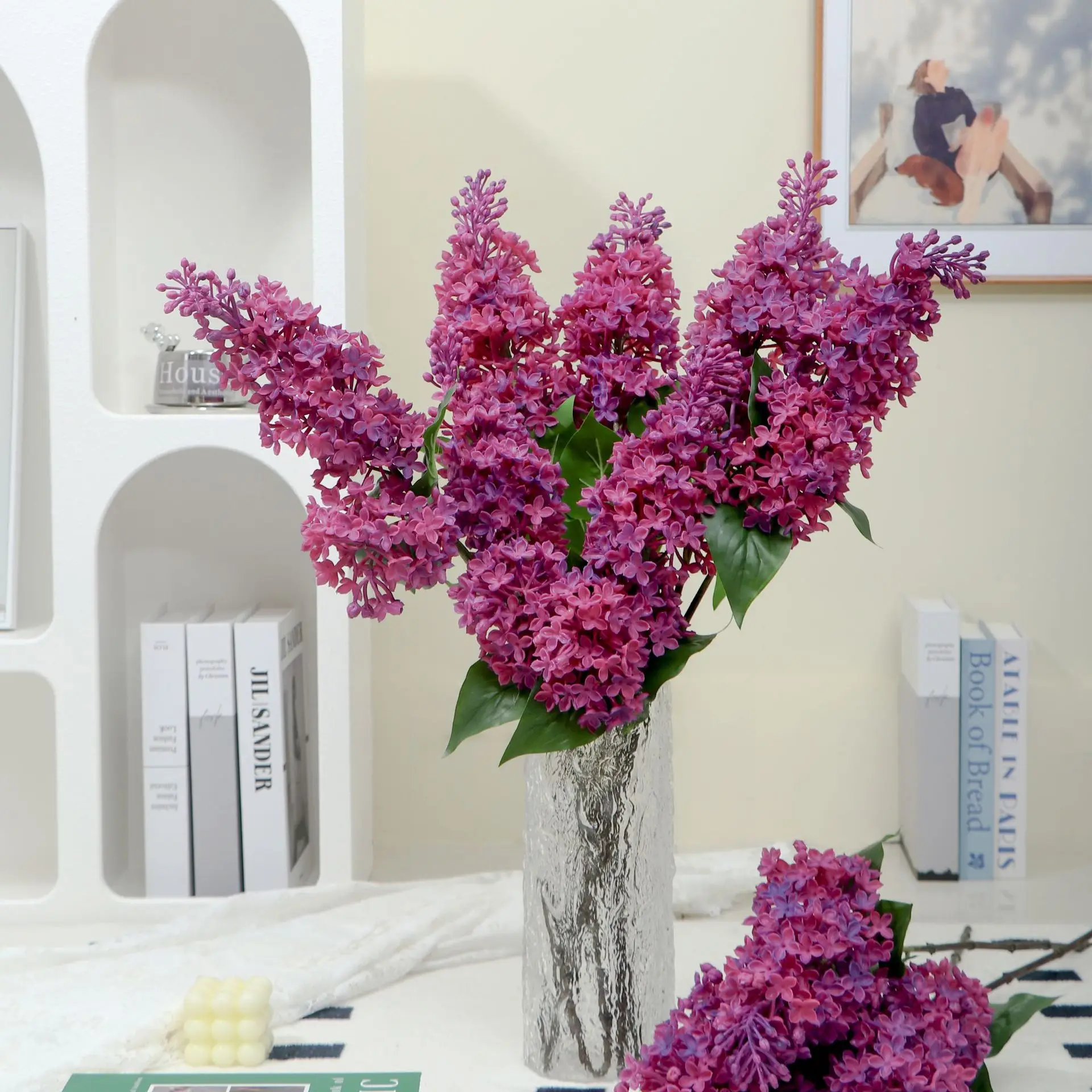 Luxurious Real Touch Lilac Flower Arrangement - Premium Artificial Decoration