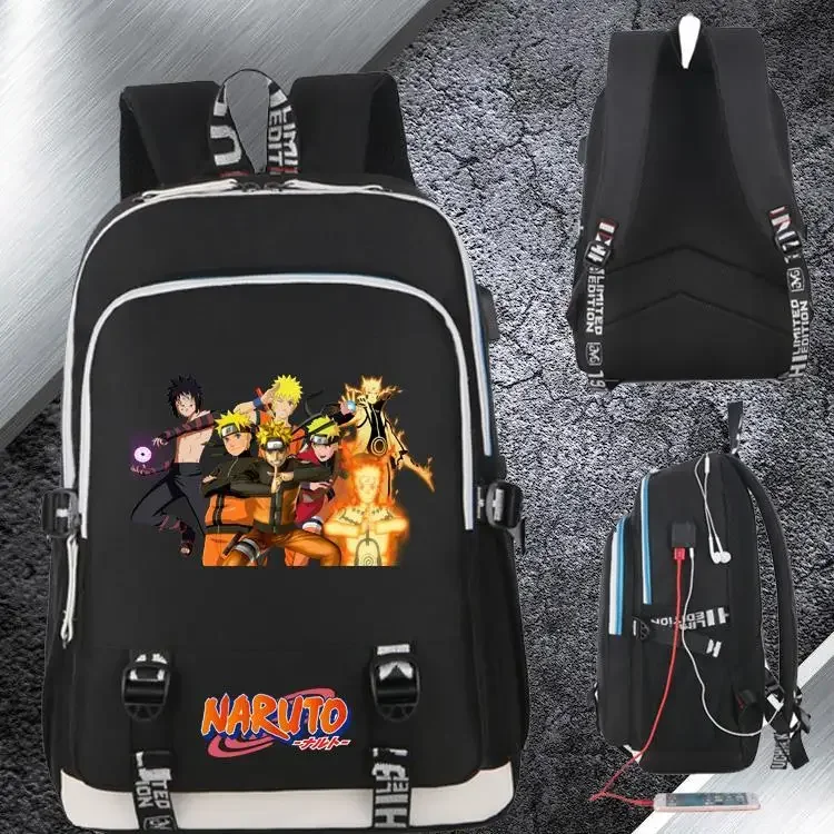 

Anime Naruto Uzumaki Naruto Hatake Kakashi I Love Luo Uchiha School Bag Backpack for Primary and Secondary School Students