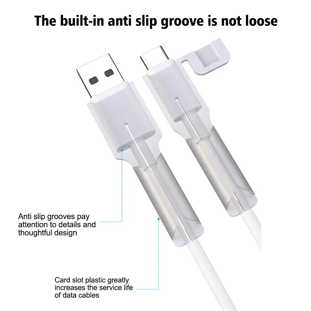 Cable Organizer Cable Protector Cable Wire Protector Charger Protective Cover Charger Protector Charger Protective Case Phone Adapter Protector Silicone Cable Protector Bites Wire Organizer Winder Saver For USB Charging Cable Data Line Earphones Cord Protector Cover