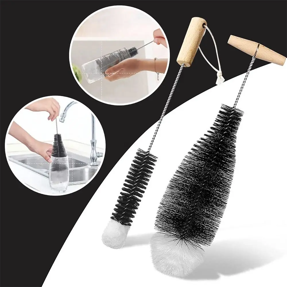 Soda Stream Bottle Brush Beechwood Handle Glassware Jars Cleaner