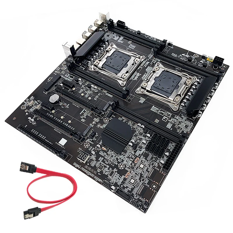 

X99 Dual-Socket Mining Motherboard LGA2011-3 Dual CPU DDR4 Memory Slots 8X SATA2.0 NVME M.2 Desktop Server Motherboard