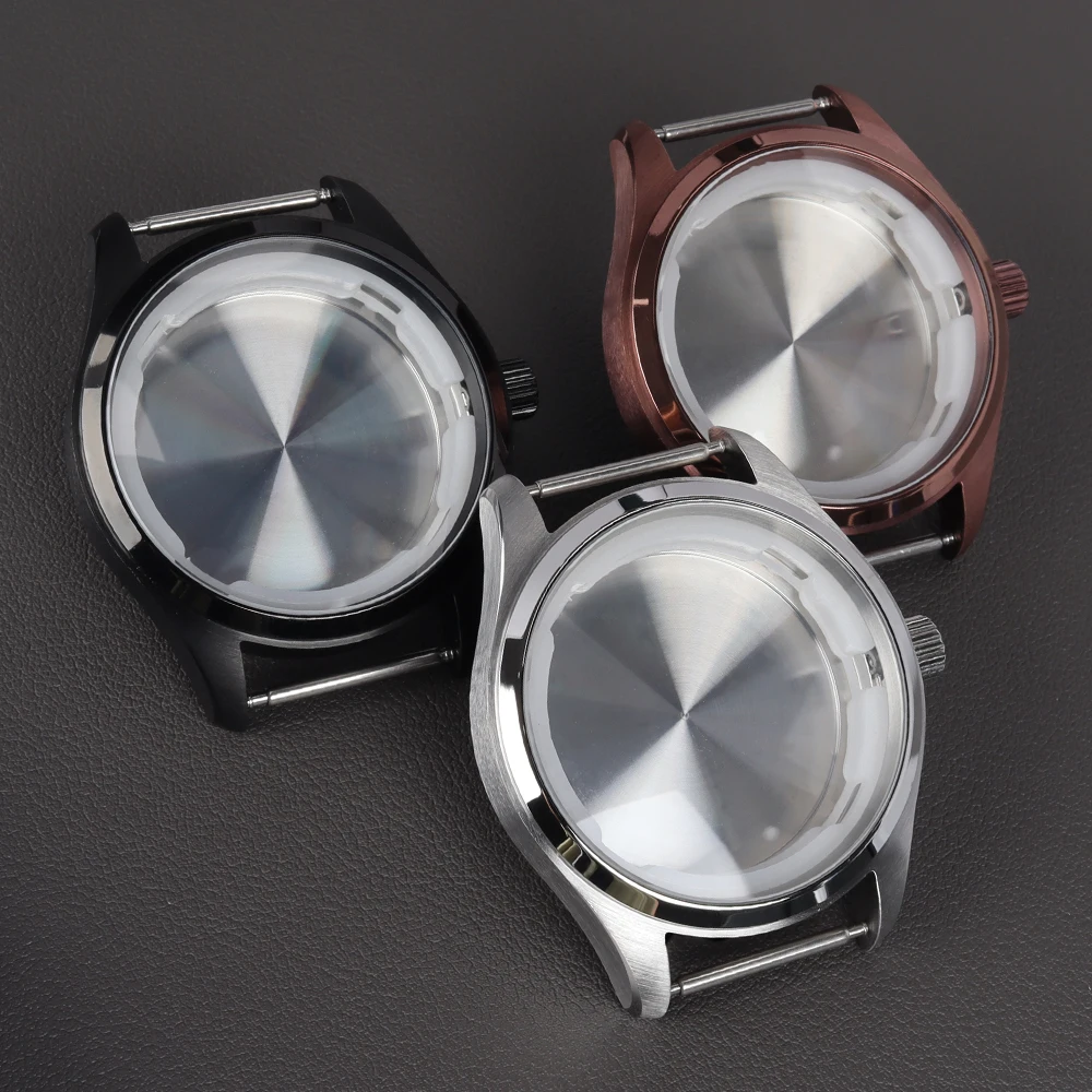 Premium Black Stainless Steel 40mm Watch Case - Pilot Style Watch Accessories