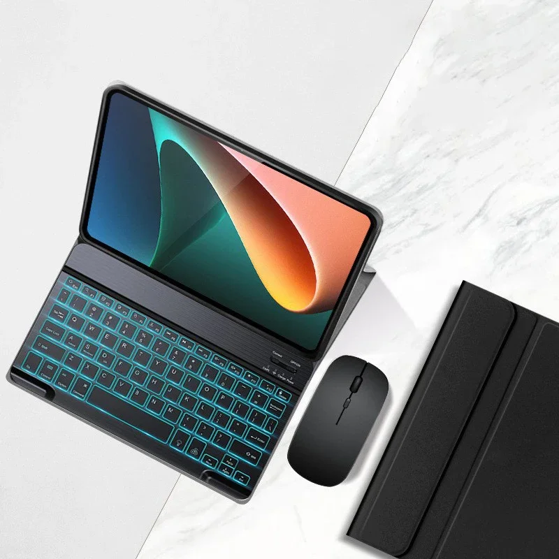 

Buletooth LED Keyboard for Xiaomi Mipad 5 Pro 11 inch Magnetic Case for Xiaomi mipad 5 Stand Smart Case with Keyboard Mouse