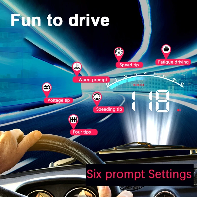 M6S HUD  ÷ OBD2 , ڵ , ڵ  ӵ,   ׼