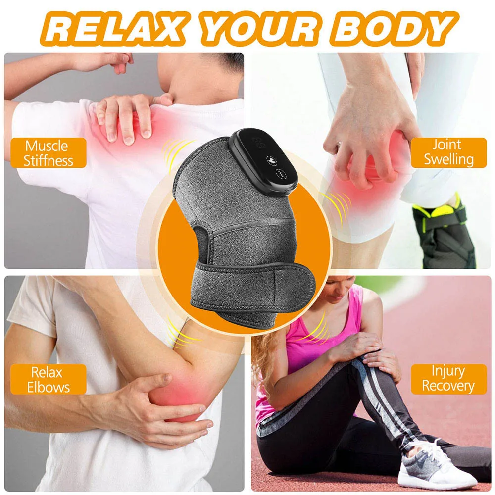 1Pair Heating Knee Massager Vibration Thermal Therapy For Knee Shoulder  Arthritis Massage Joint Pain Relief Warm Wrap Knee Brace - AliExpress