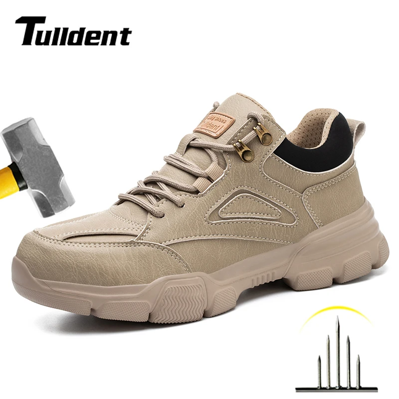 Safety Shoes men for work Steel Toe Shoes Puncture-Proof Work Boots Flexibility Comfortable Lightweight