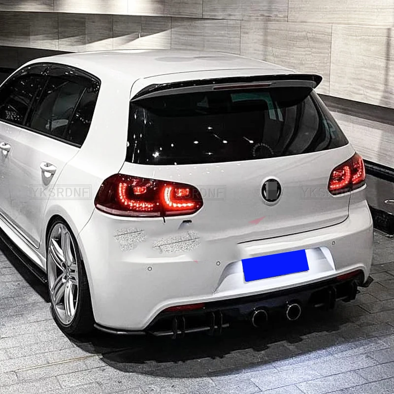 送料無料 フォルクスワーゲン ゴルフVI 6 MK6 R20 osirタイプ リアバンパー カーボンファイバー リアスプリッター エプロン For VW Golf 6 GTI Golf MK6 GTI R20 2010-2013 Hatchback Car Rear Roof  Spoiler Wing Rear Trunk Lip Spoiler Cap Car Accessories - AliExpress