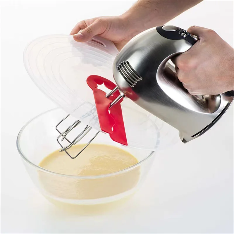 Mixing Bowl kitchen splatter screen,kitchen splash guard PP Silicone Mixer Splatter Screen Splashproof Cover for Egg Bowl Whisks Cooking Baking