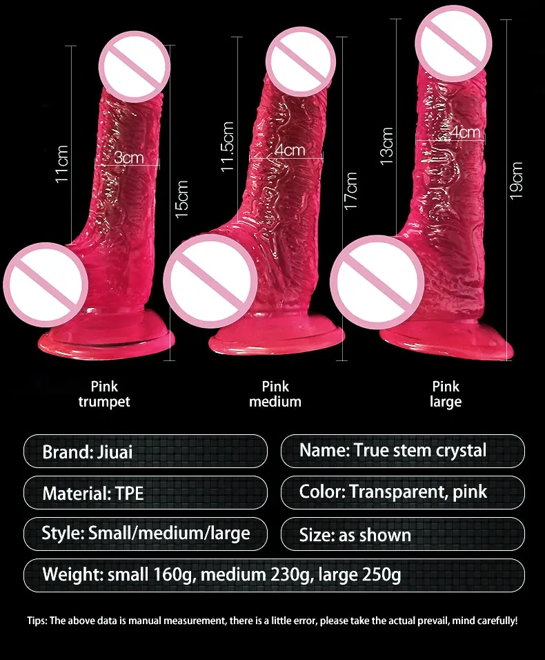 Realistic Dildo Masturbator Anal Toys For Women Crystal Suction Cup Penis Female G-Spot Erotic for Adults 18