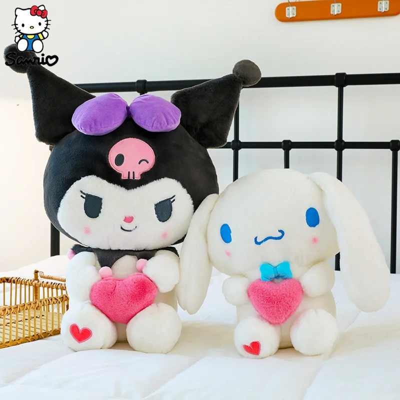 35CM Sanrio Plushies Kuromi Cinnamonroll Plush Dolls Kawaii Melody Stuffed Plush Toys Sanrio Valentine's Day Love Doll Kids Gift kim waters love s melody 1 cd