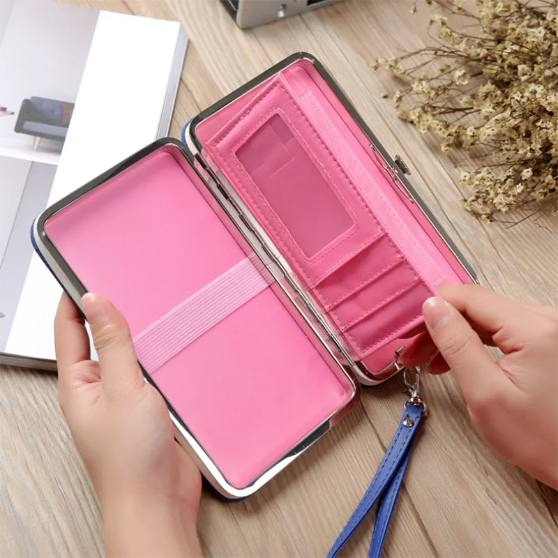 Women Bowknot Wallets Bow Tie Pocket Long Section Zipper Purse Phone Card Holder Clutch