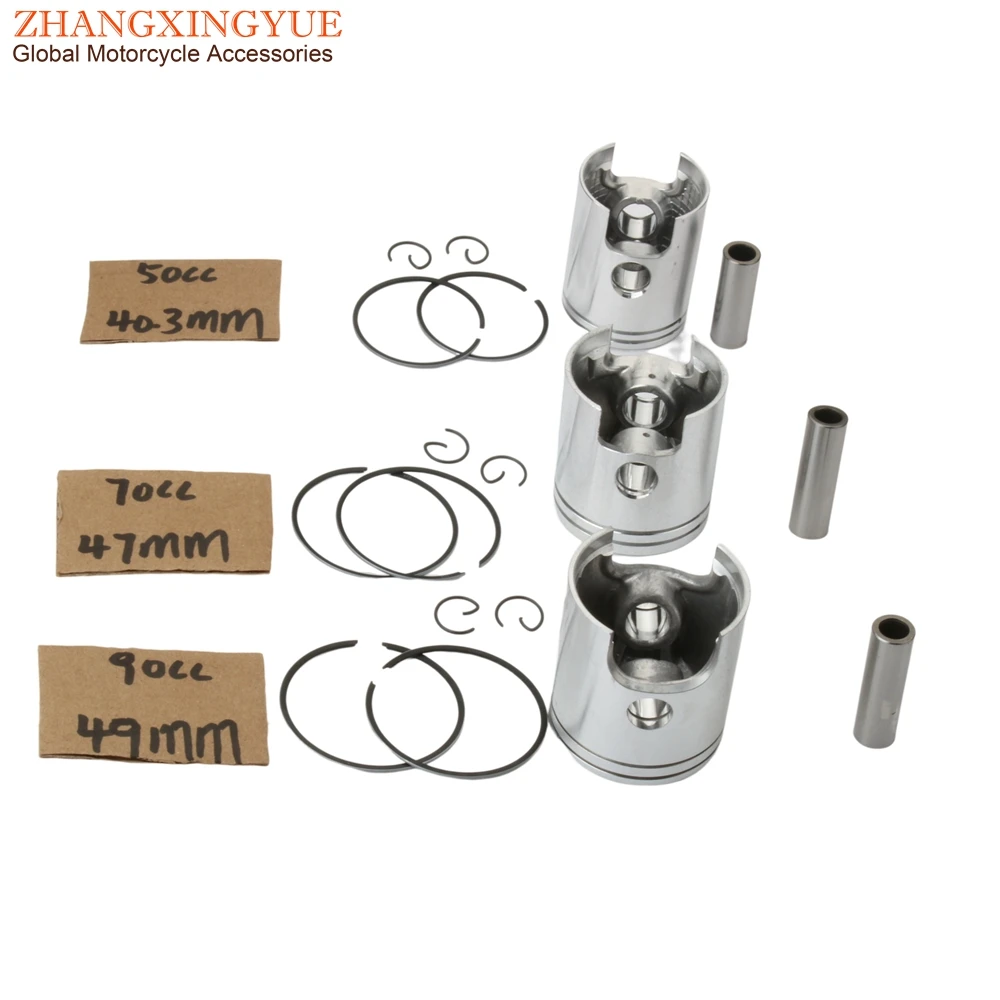 Moto 50 70Cc 90Cc 40.3Mm 47Mm 49Mm Kit Pistone Per Peugeot Nk7 Xp6 Enduro Top Road Sm Xp7 Xps Xr6 Xr7 50Cc Lc Am6 Minarelli