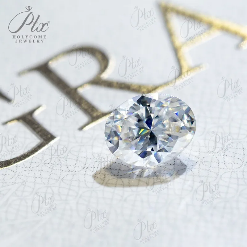 0,1-10CT Moissanit-Stein, ovale Form, D-Farbe, Brillantschliff, VVS1-Reinheit, Perlen mit ultimativem Glanz, hochwertige Materialien für Schmuck – Detail 13