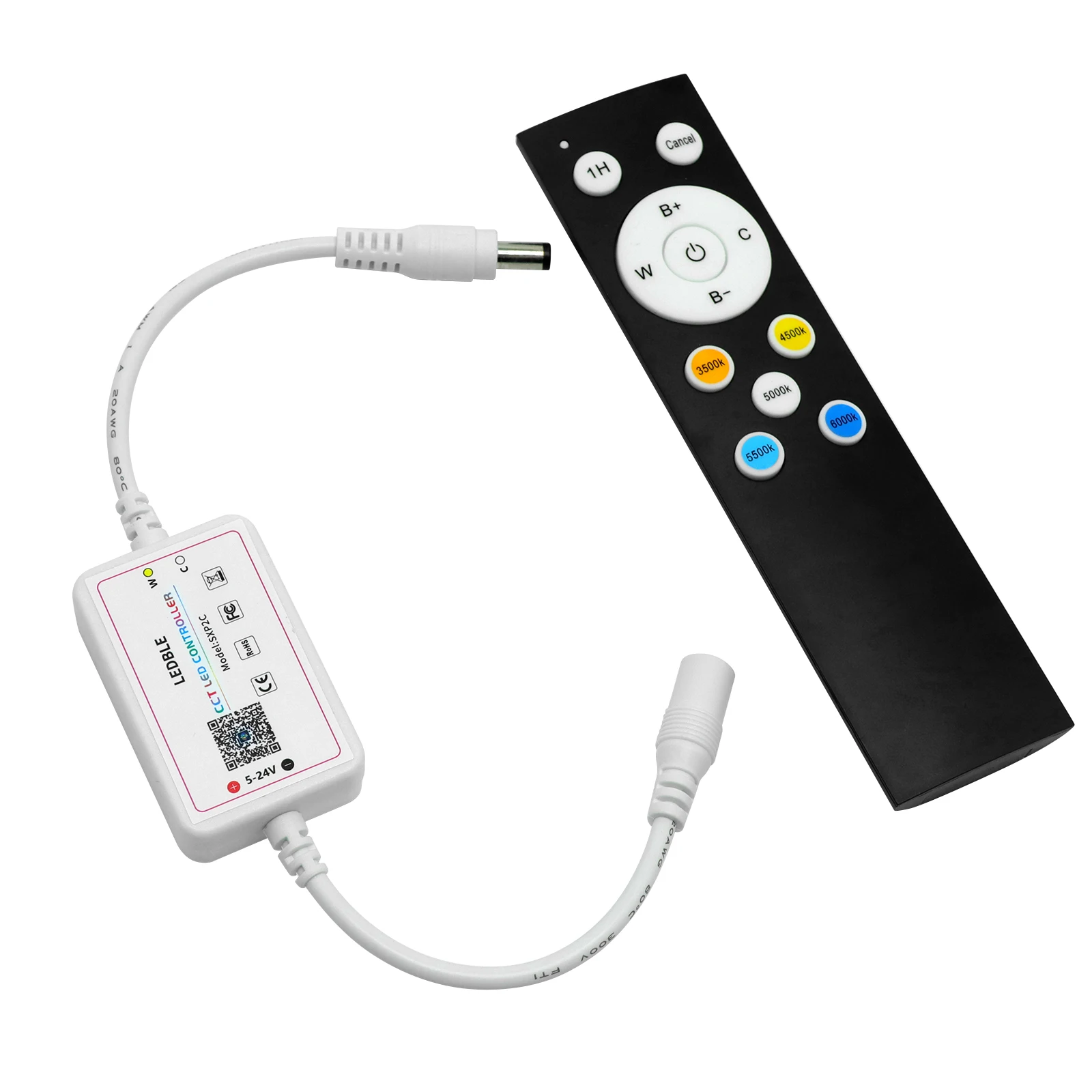 Advanced Wireless Remote Controller for Adjustable CCT LED Strip Lighting