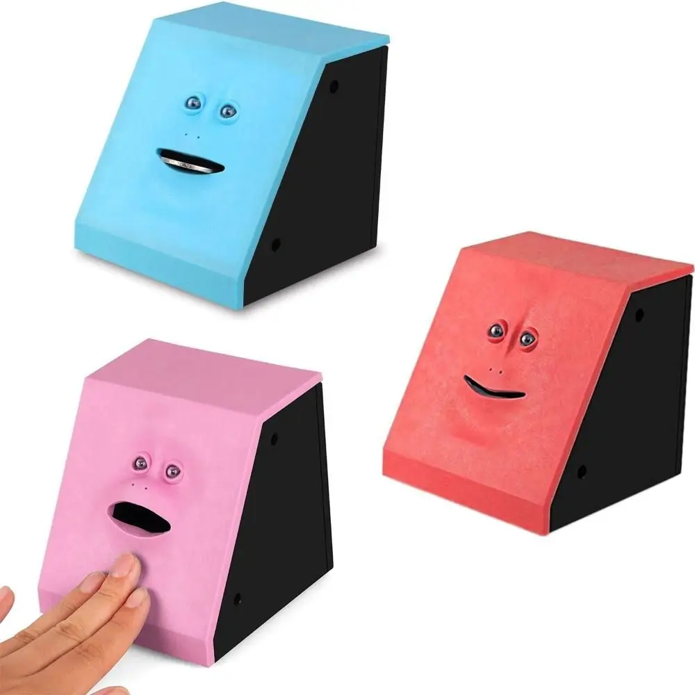 Save Money Face Coin Bank Storing Children's Toys Plastic Money Eating Coin Bank Storage Box Chewing Box for Kids