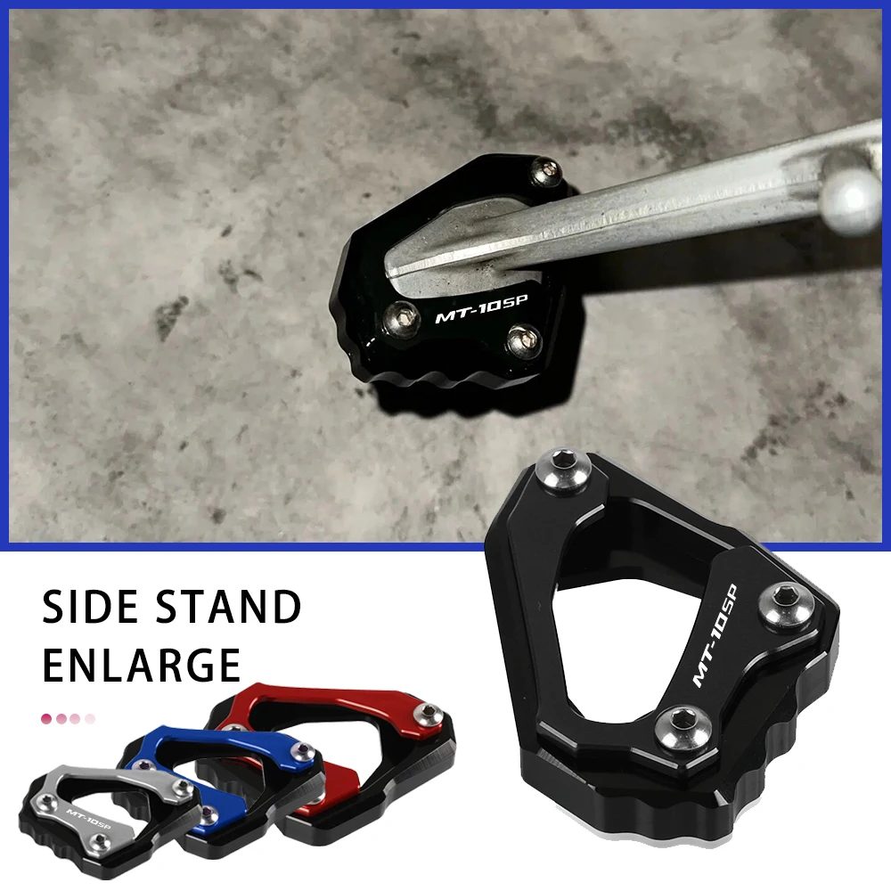 

For Yamaha FZ10 MT-10 MT10 SP 2016 2017 2018 2019 2020 2022 2023 CNC Kickstand Foot Side Stand Enlarge Extension Pad Support