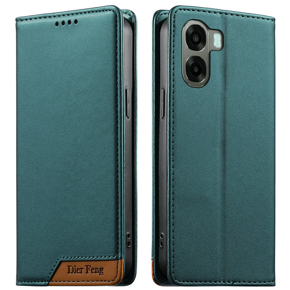 Magnetic Leather Wallet Book Flip Case with RFID Protection