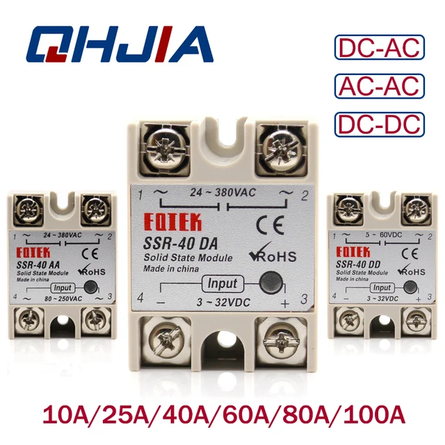 1 pcs AC DC SSR-25DA SSR-40DA 솔리드 스테이트 릴레이 SSR-40AA SSR-40DD 1 pcs AC DC SSR-25DA SSR-40DA 솔리드 스테이트 릴레이 SSR-40AA SSR-40DD