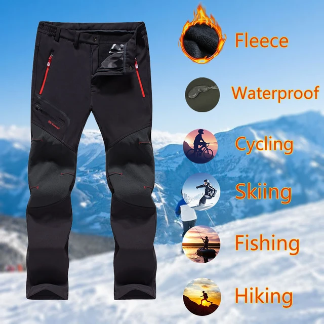 Man Softshell Fleece Pants Camping Climbing Fishing Trekking Hiking Winter  Waterproof Breathable Pant Sport Trousers Cargo Pants - AliExpress