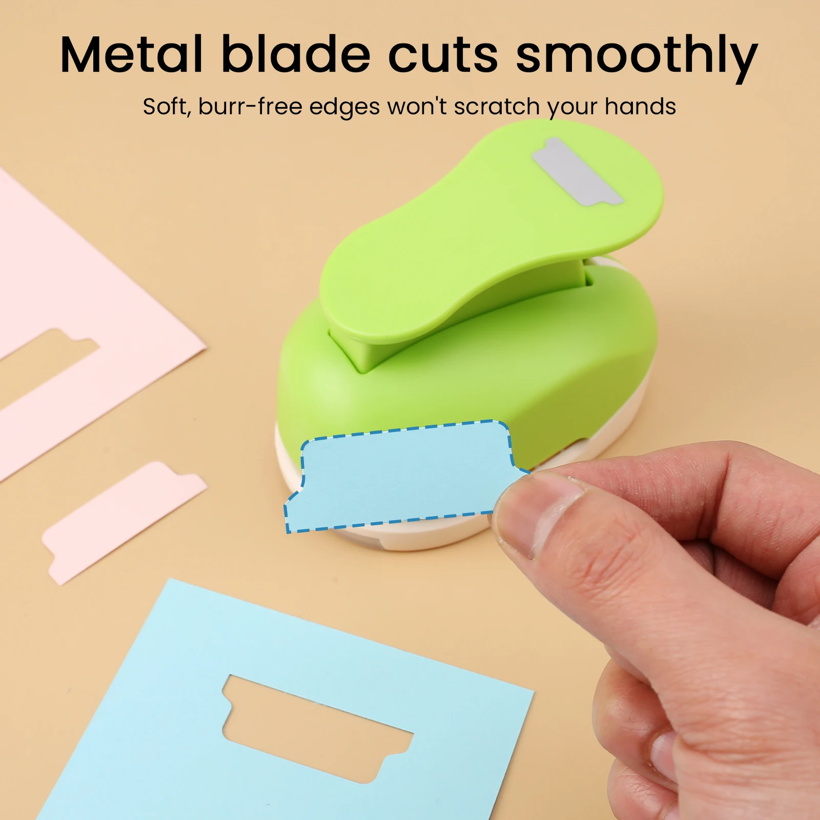 Tab Paper Punch-2 Inch File Tab Puncher for Scrapbooking, Bullet Journals, Bible Tabs, Book Tabs, Planner Inserts