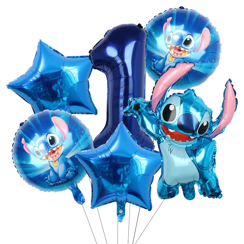 Globos de fiesta de cumpleaños de Disney Stitch, juegos de globos - Main Image