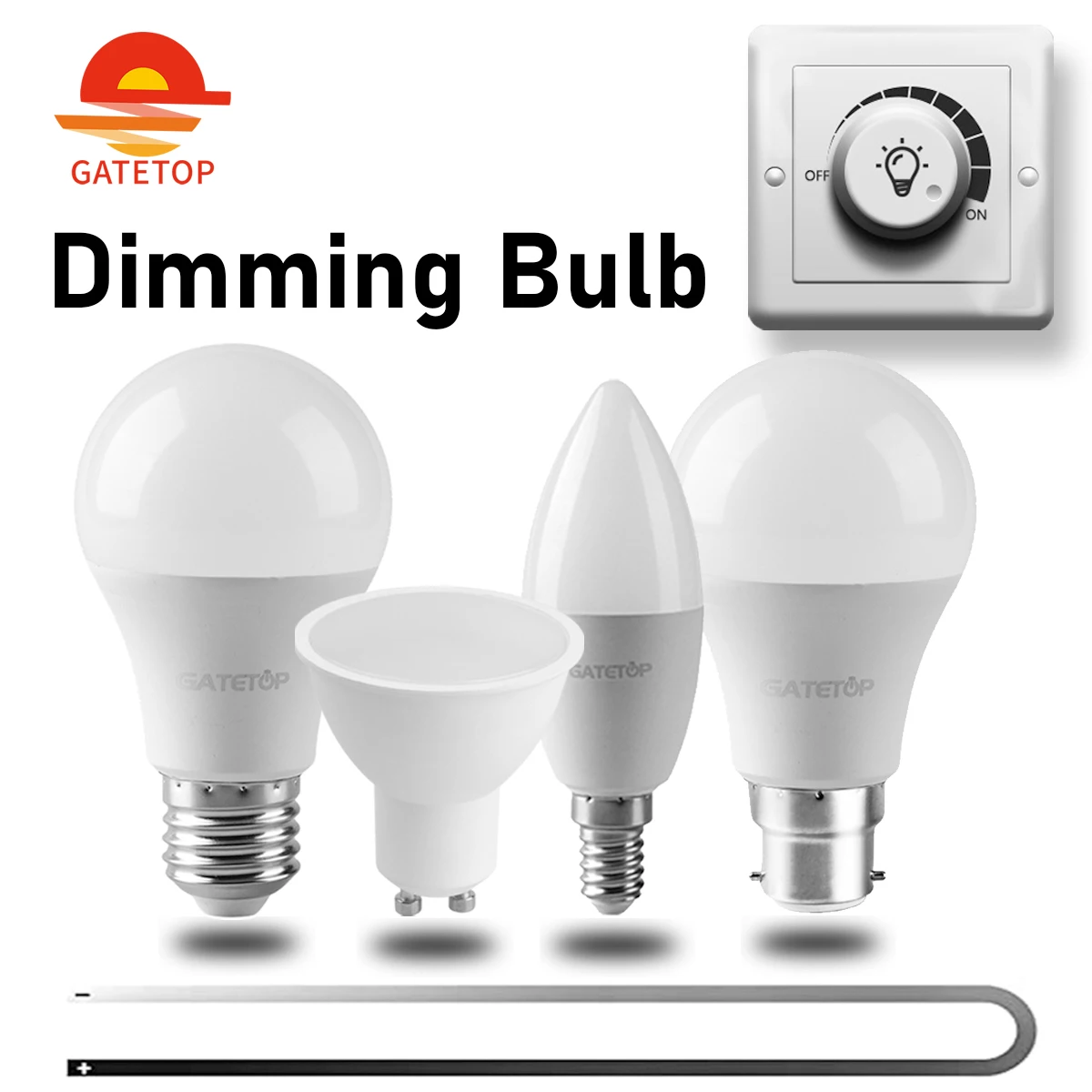 LED 스포트라이트 전구 밝기 조절 가능 220V GU10, A60, C37, 플리커 프리, ERP2.0 호환, 공부 침실 생활용 90% 조광기 일치 가능 