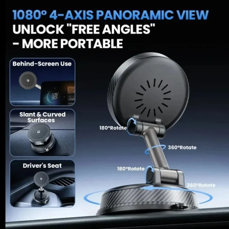 Car Phone Holder Suction Bracket For iPhone Magsafe Auto/Gym