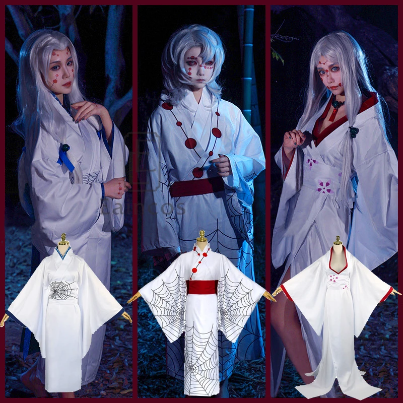 Cosplay Demon Slayer Kimetsu no Yaiba Spider Hill Rui's Mother Costume  Kimono