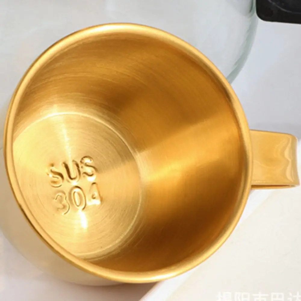 미니 60ml 304 스테인레스 스틸 티컵 손잡이가 있는 낙하 방지 소용량 음료컵 주스컵 야외용