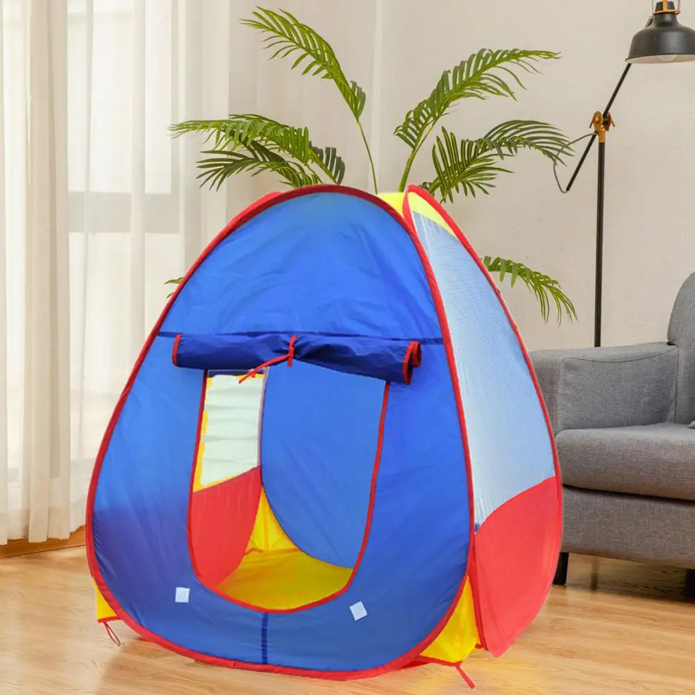Portable Playhouse Foldable Kids Castle Play Tent Toy for Girls Boys Indoor Outdoor Fun Gift with Mesh Windows Safe for Ages 3