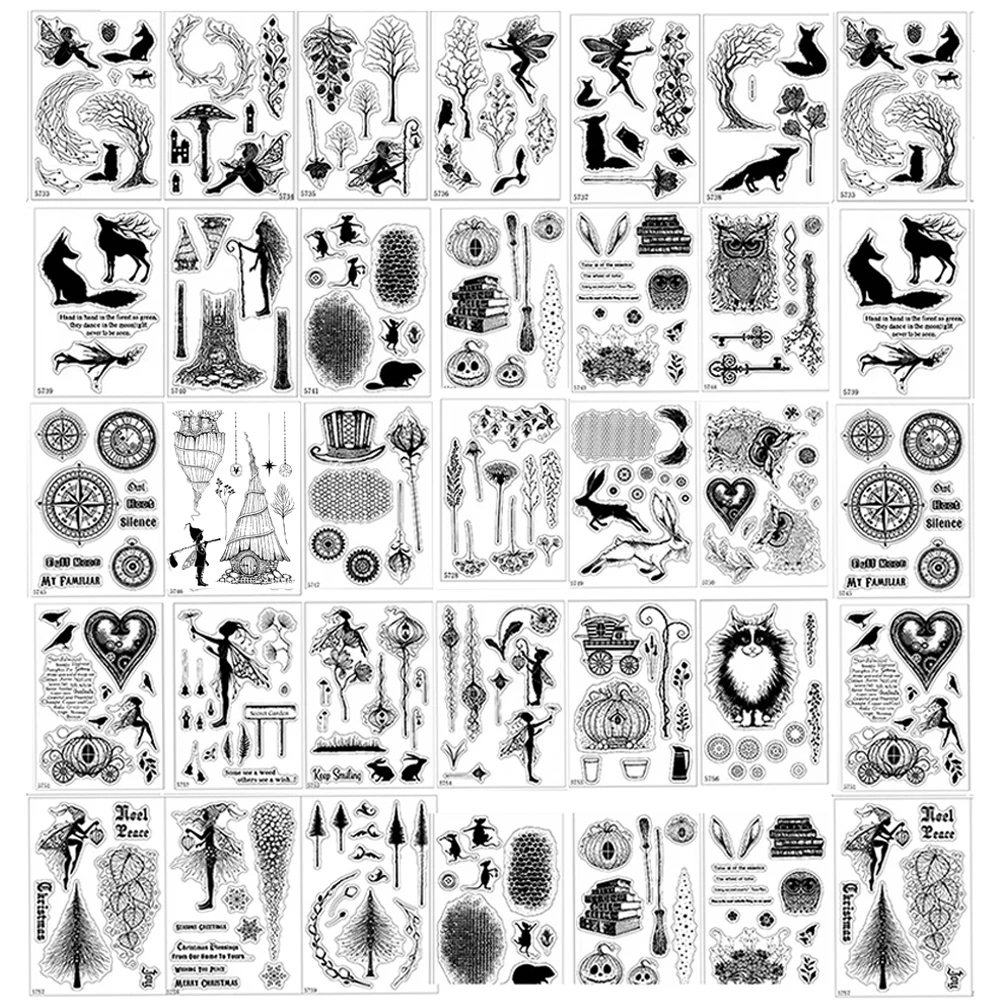Clear Rubber Stamps DIY Scrapbooking Card Plants Fairy Rubber Stamps Making Album Handmade Crafts