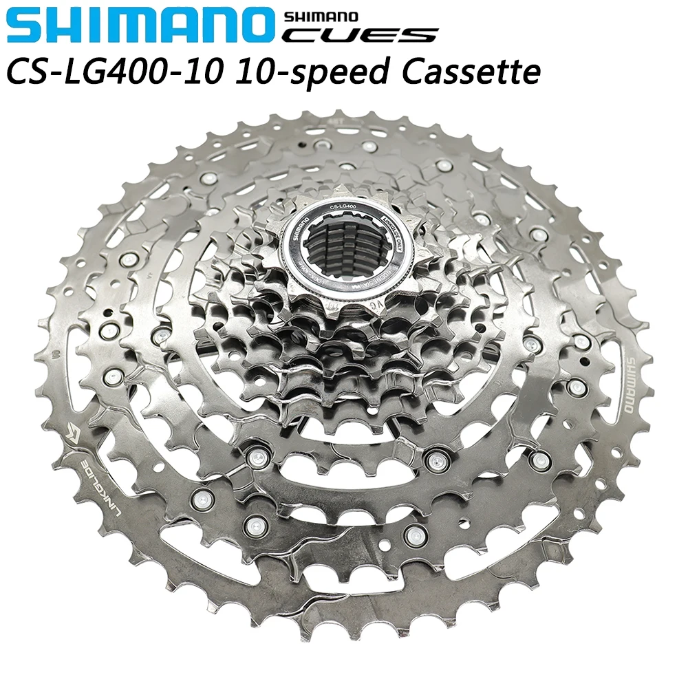 Shimano Linkglide Cs-Lg400-10 Pignone Cassetta 10 Velocità Lg400 11-43T 11-48T Ruota Libera Per Mtb Bici Parti Di Biciclette Originali