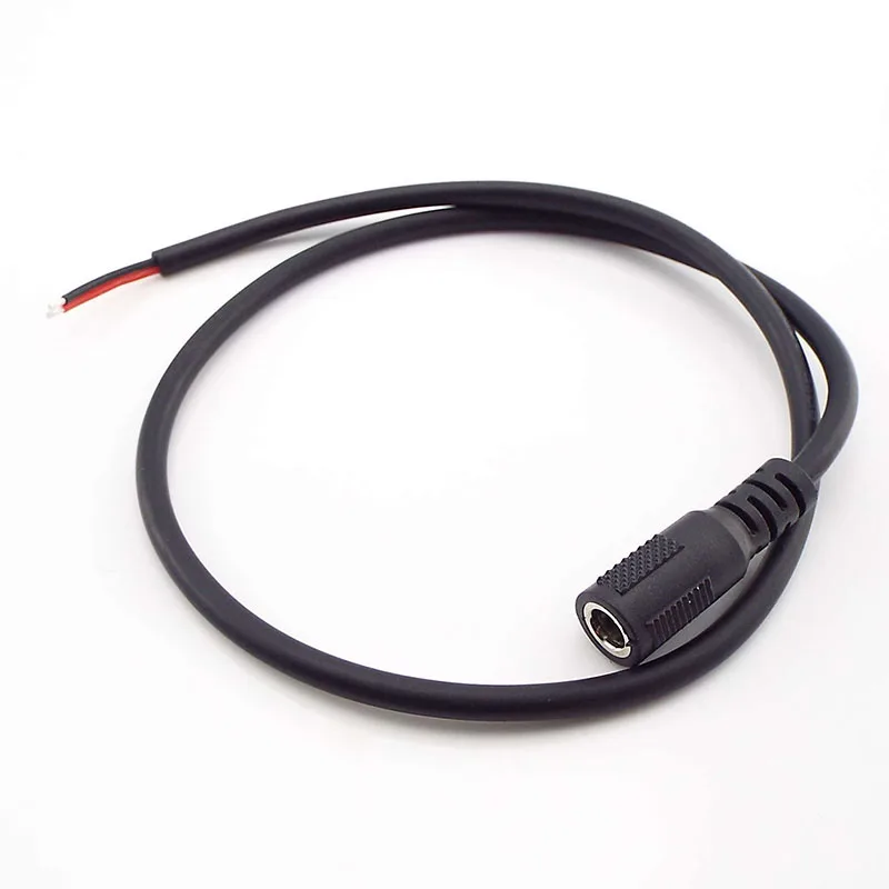 5개입 핀 5A 20awg DC 남성 여성 전원 피그테일 케이블 5.5x2.1mm 남성 잭 코드 diy DC 커넥터 12V 3528 5050 LED 스트립 라이트용