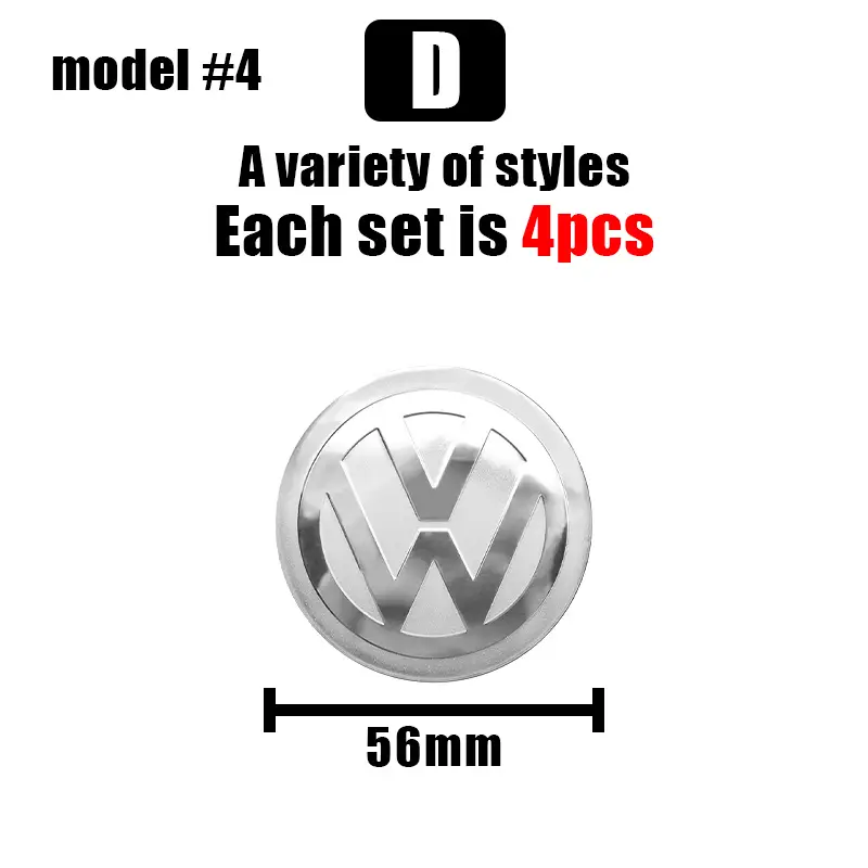 4pcs 56/60/65mm Volkswagen Car Wheel Center Cover Stickers Hub Cap For VW Polo R Golf Touran Octavia Motion GTI Auto Accessories - Image 18