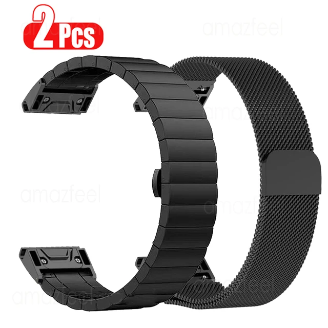 5 Garmin Fenix Steel Bracelet  Metal Bracelet Garmin Fenix 5 - 2pcs/pack  Metal Strap - Aliexpress