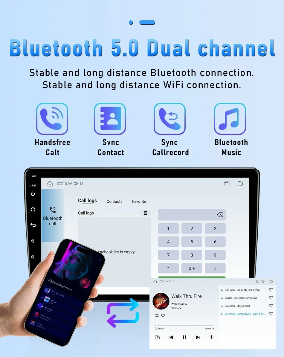Srnubi Autoradio für Honda CRV CR-V3 2007–2011 Multimedia-Player Qualcomm 8 Core Carplay Auto 2Din Android Navigation Stereo – Detail 13