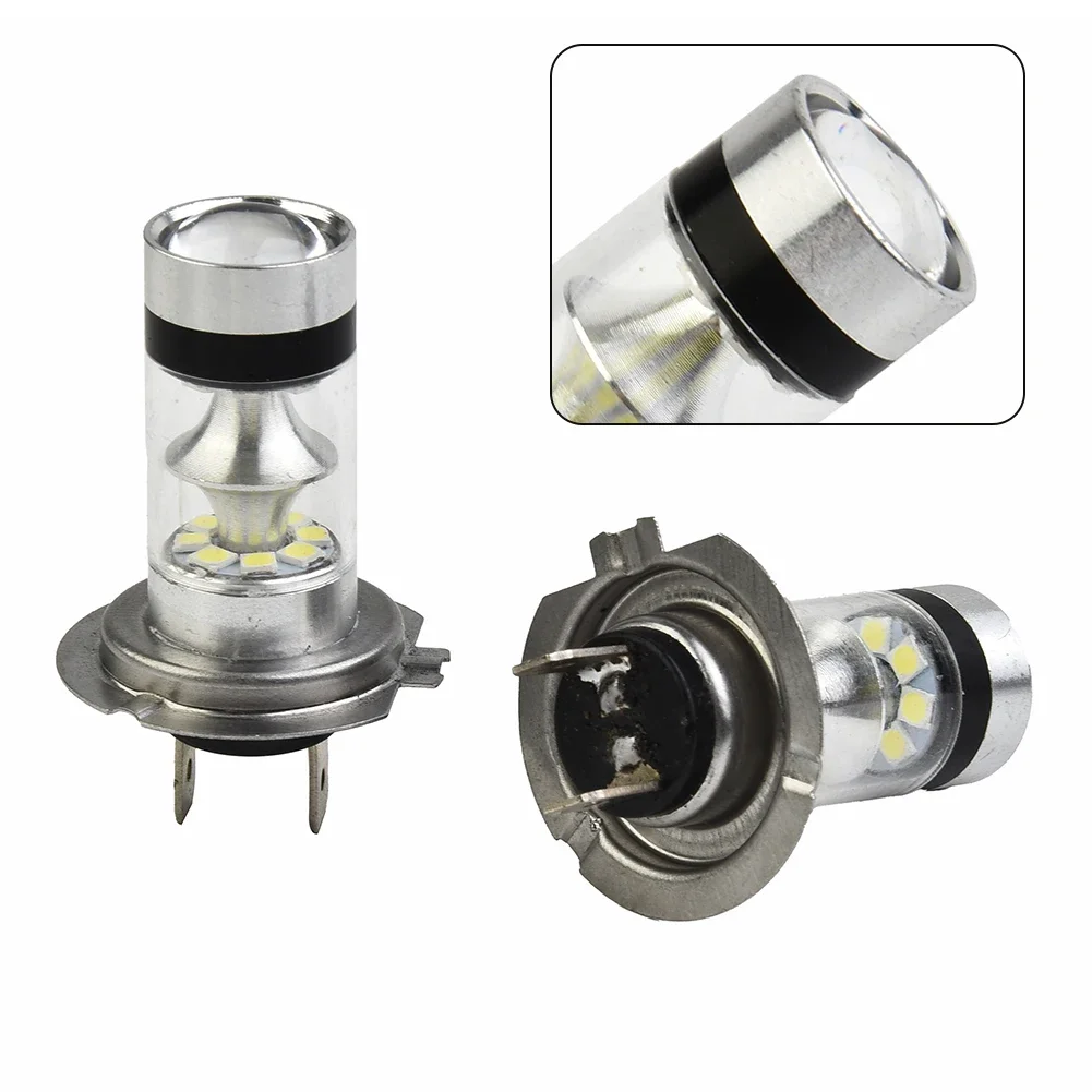 고출력 LED 헤드라이트 전구, 범용 LED 헤드라이트 변환 키트, 하이 빔 전구, 100W, 6000K, 슈퍼 브라이트 LED 도구, H7, 2 개