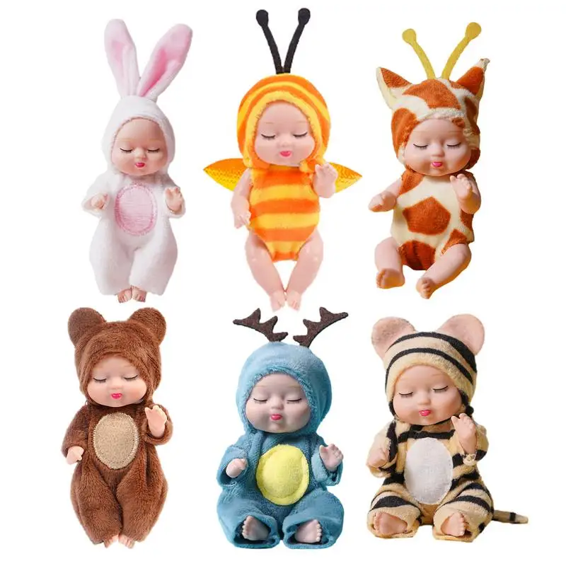 

Miniature Reborn Dolls Realistic Newborn Toy Mini Reborn Dolls Animal Design Miniature Doll Toys For Banquet Wedding Anniversary