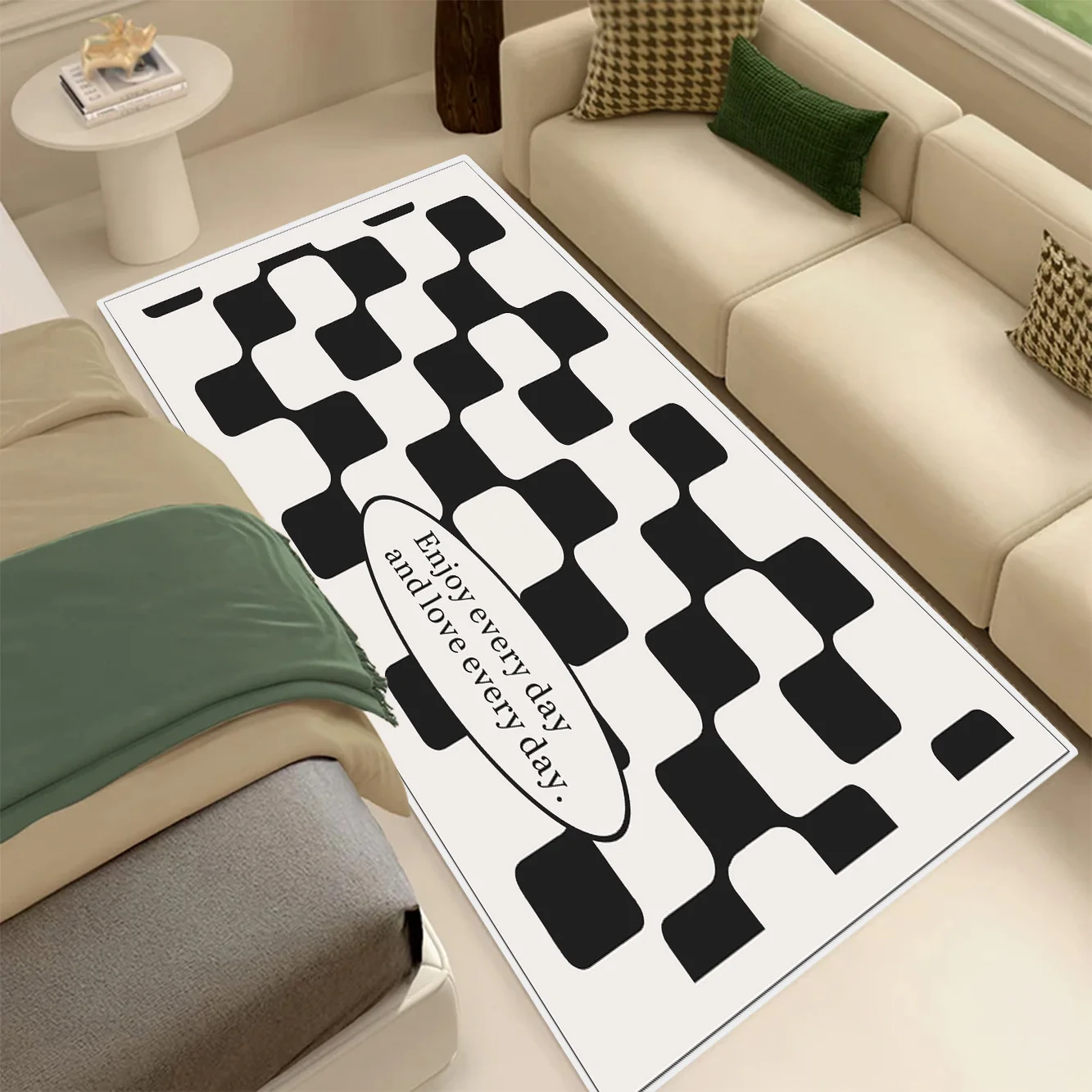 

Simple Style Modern Carpet in The Living Room Non-slip Entrance Door Mat Bedroom Bedside Soft Rugs Study Large Size Washable Rug