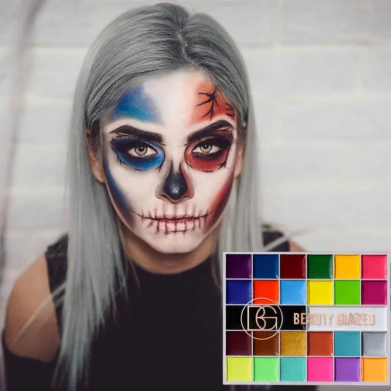 Face Paint Palette Professional Oily Face Body Painting Kit 26 Colors  Multipurpose Makeup Palette For Art Theater Halloween - AliExpress