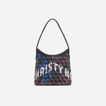 Borsa Hobo Monogram da Donna Grande Capacità per il Pendolarismo Quotidiano, Borsa a Tracolla Sottobraccio