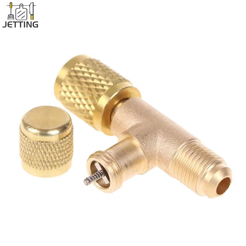 Copper Refrigerant Exhaust Valve Quick Air Exclusion Valve Release Gauge Pressure Fitting Adapter